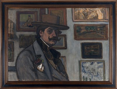 Self-Portrait in a Brown Hat by József Rippl Rónai